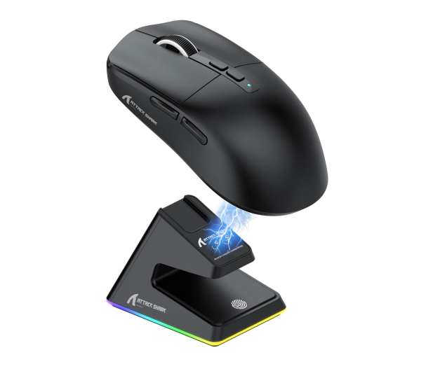 Attack Shark X6 Superlight PAW3395 Kailh czarna ze stacją ładującą 6972792470832 - 1349787 - zdjęcie 2